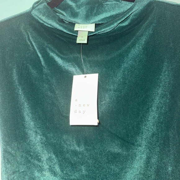 NWT A New Day Green Velvet Ruched Bodycon Dress - Picture 5 of 5